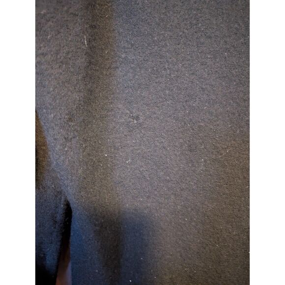 Perry Ellis 100% Merino Wool Black Button Up Cardigan Size L Repair/Upcycle - Picture 4 of 4
